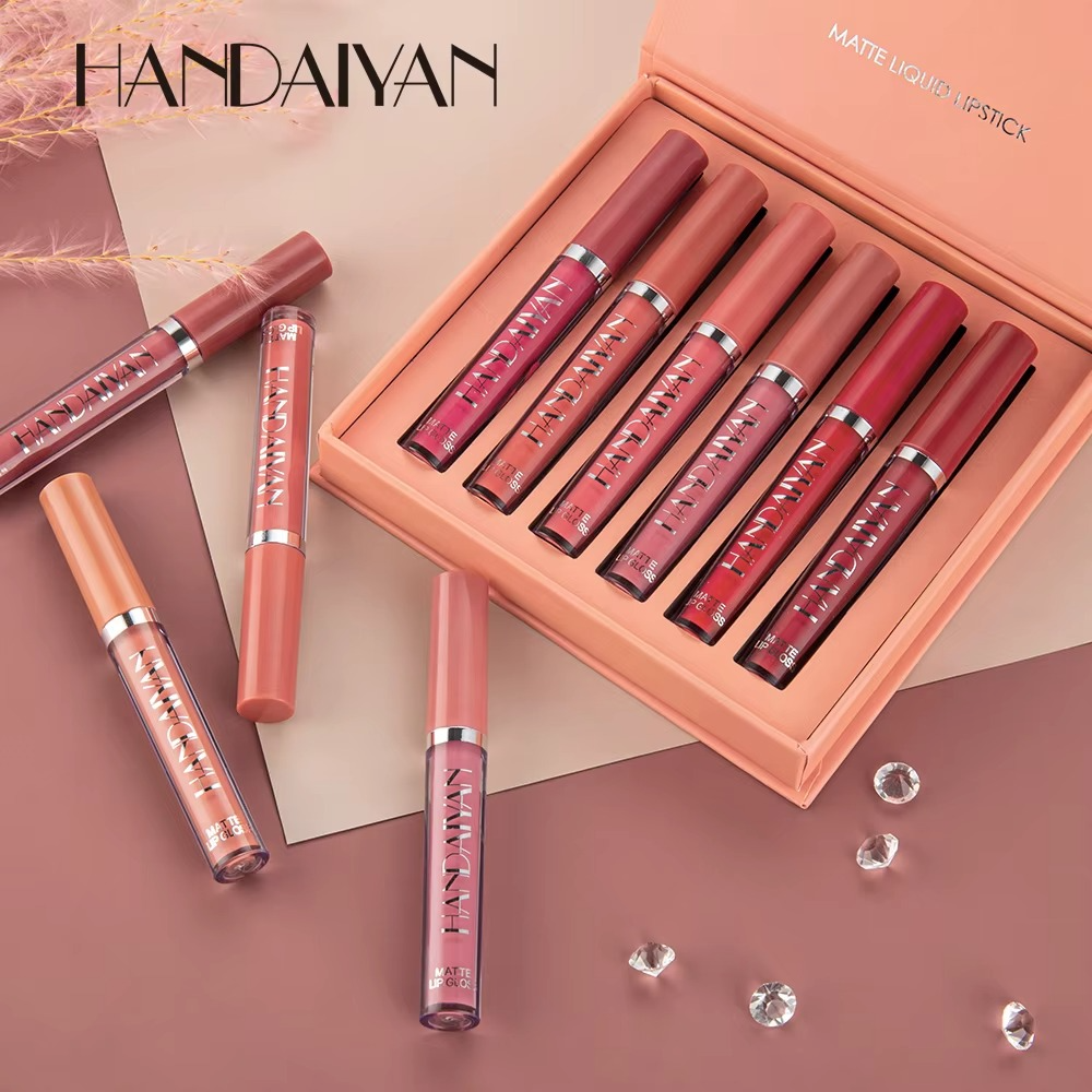 đ HANDAIYANâą â Coffret Cadeau 6 Rouges Ă LĂšvres Liquides Longue DurĂ©e