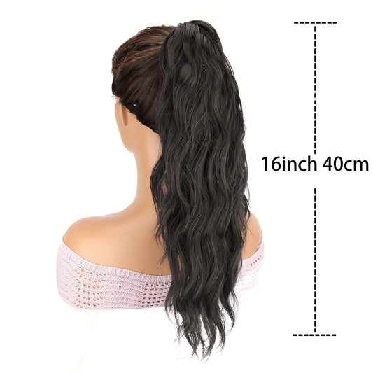 🎀 Perruque Ponytail Volume™ – Effet Boucles & Vagues d’Eau Instantané