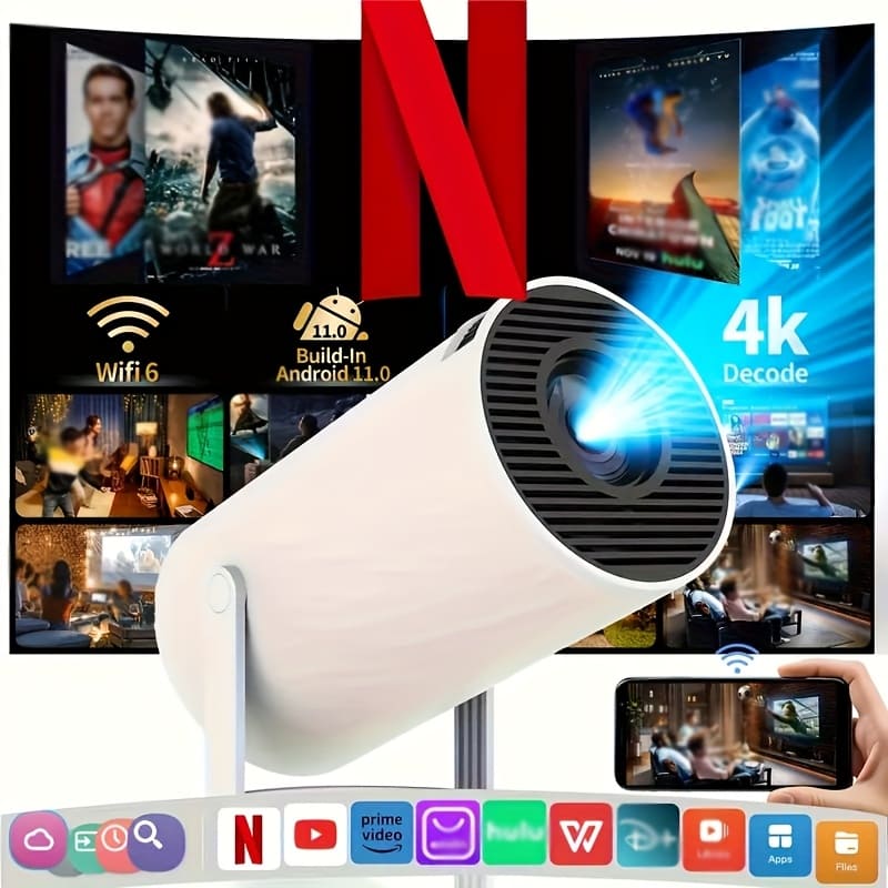 🎬 Mini Projecteur Intelligent 4K