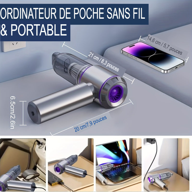 🚗 Aspirateur Portable Sans Fil 4-en-1