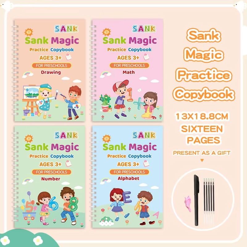 ✨ Sank™ – Cahier de Pratique Magique Réutilisable + Stylo Inclus