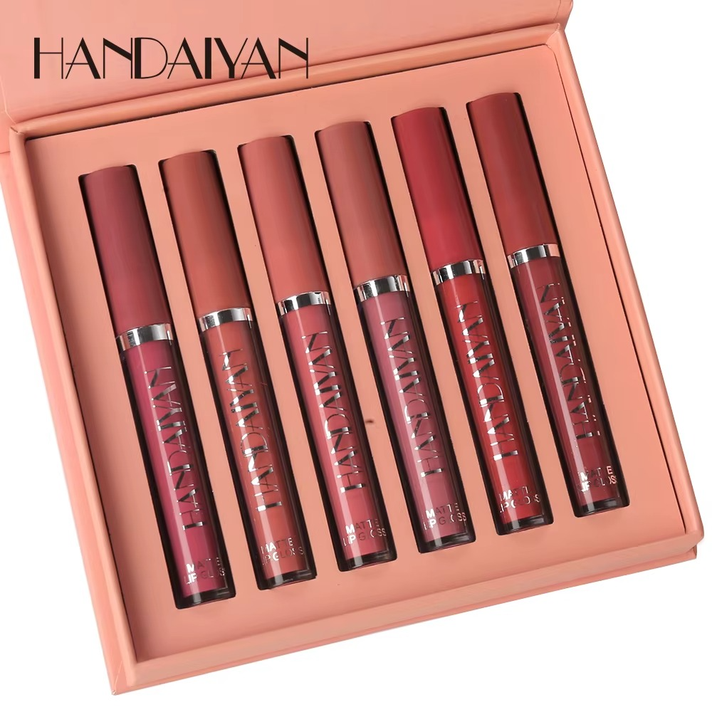 💋 HANDAIYAN™ – Coffret Cadeau 6 Rouges à Lèvres Liquides Longue Durée