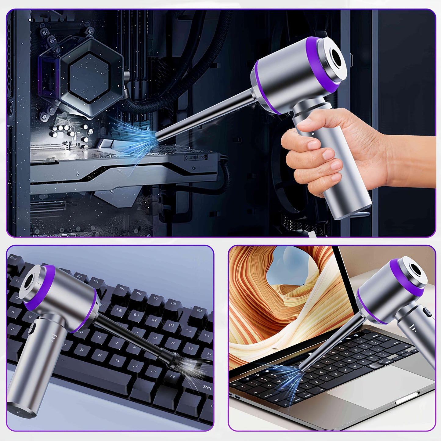 🚗 Aspirateur Portable Sans Fil 4-en-1