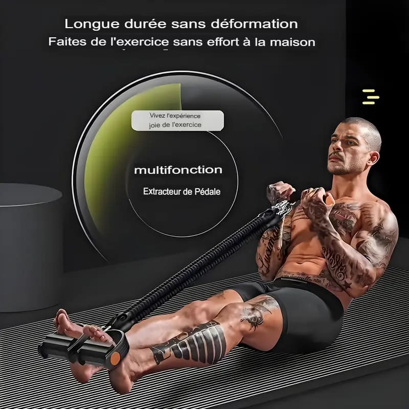 🏋️‍♀️ 1 Set - Bande Élastique Multifonction avec Poignée Pieds